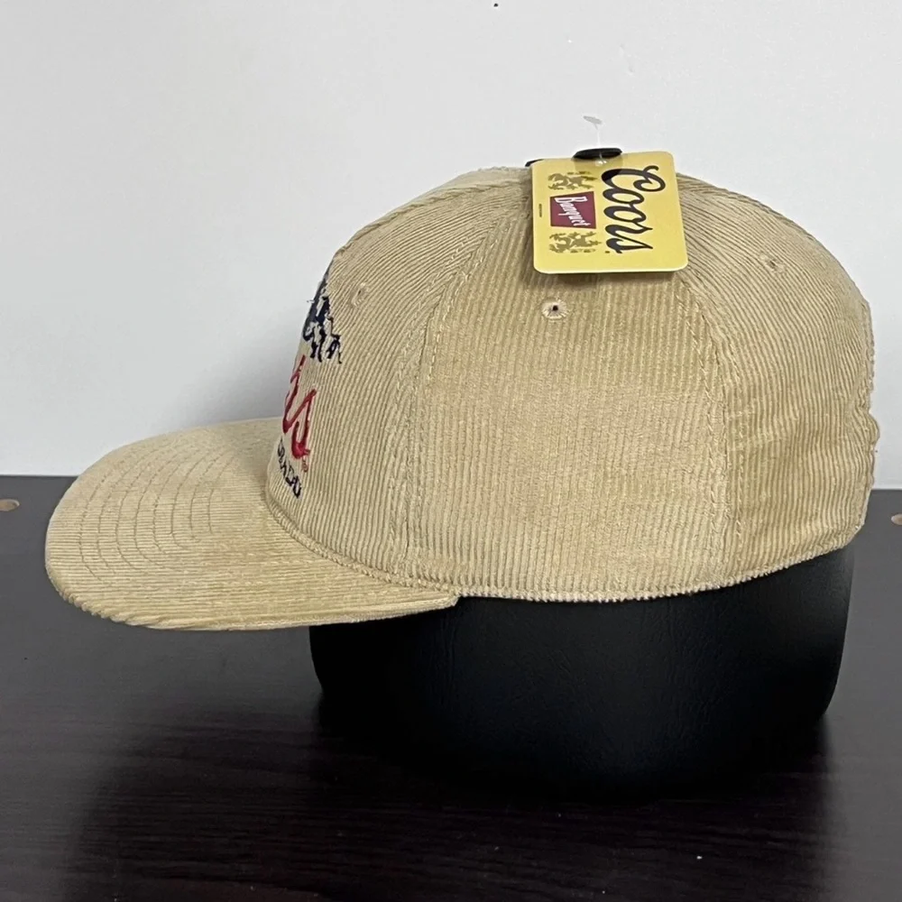 Coors Beer Corduroy Snapback Hat Cap Beige Tan Adjustable Golden Colorado NEW!!! - Picture 5 of 10